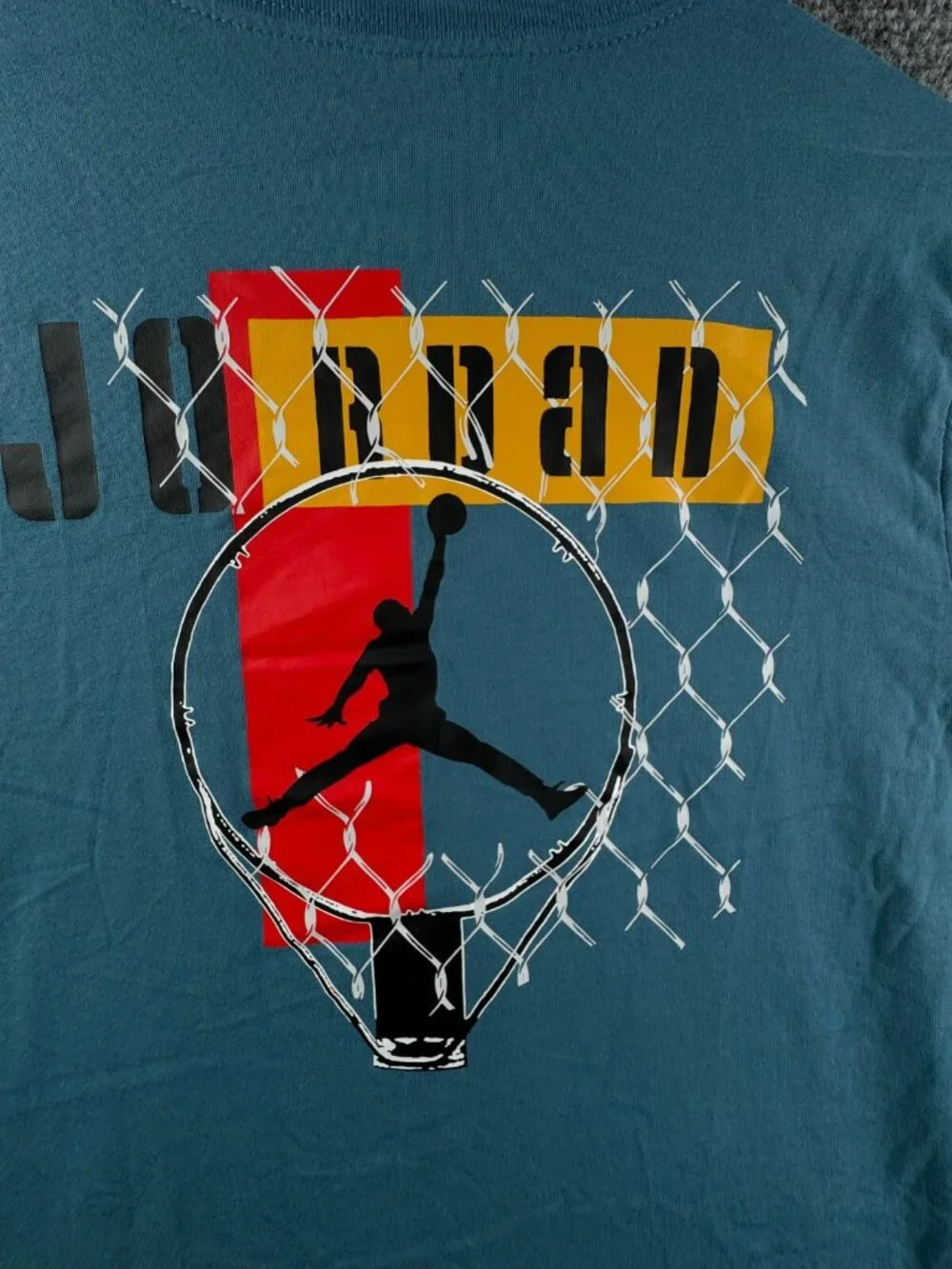 Nike Air Jordan Jumpman Men Long Sleeve Shirt Size Medium Blue Graphic Adult